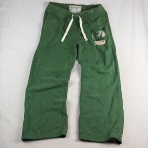 American Eagle Outfitters Green Eagle Fleece Wide Leg Sweatpants Woman's Medium